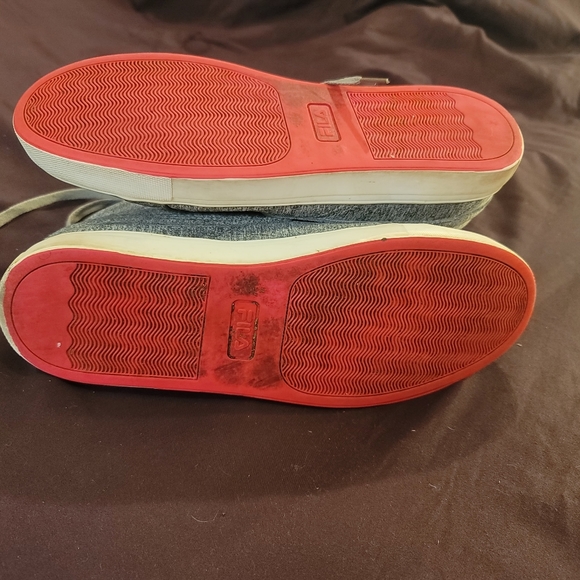 Fila Textile Smokescreen Women's Size 11 Gray High Top Shoes - Picture 3 of 5